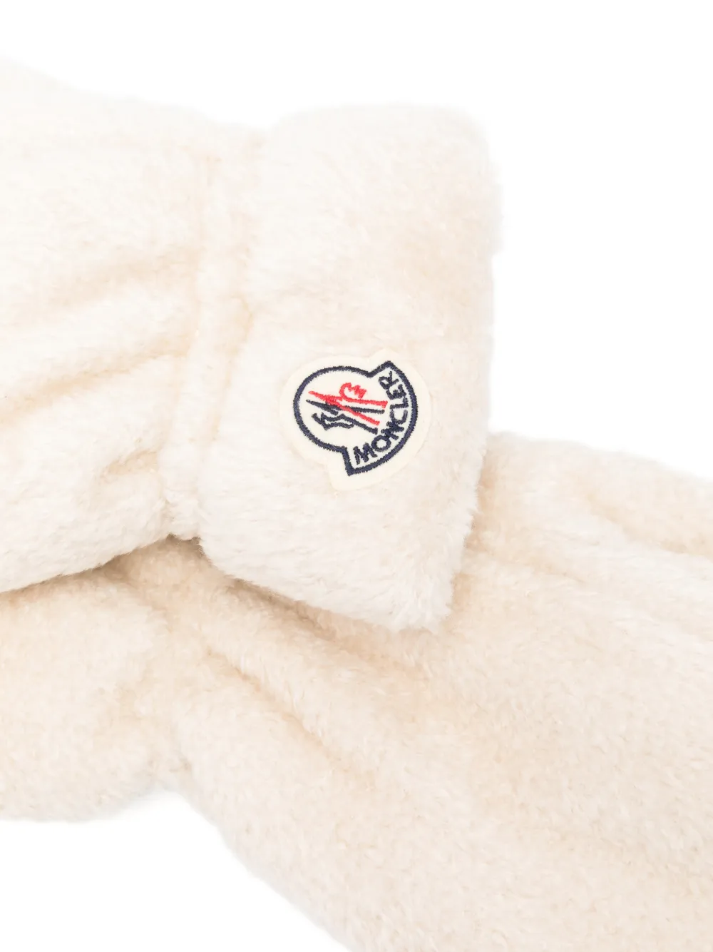  Moncler Logo-patch Mittens - White 