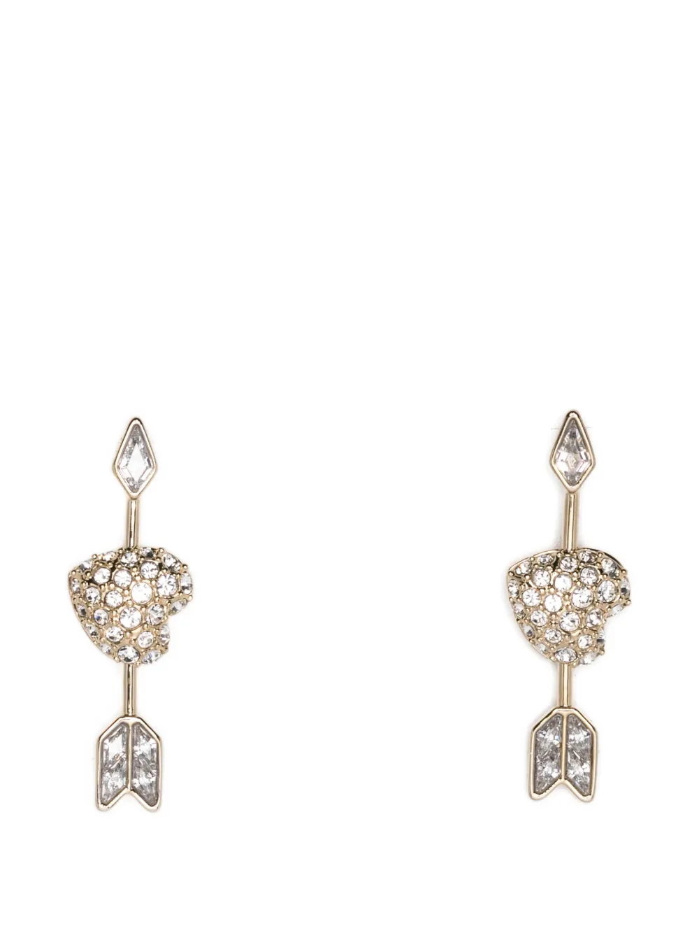 Swarovski Ohrringe in Pfeilform - Gold