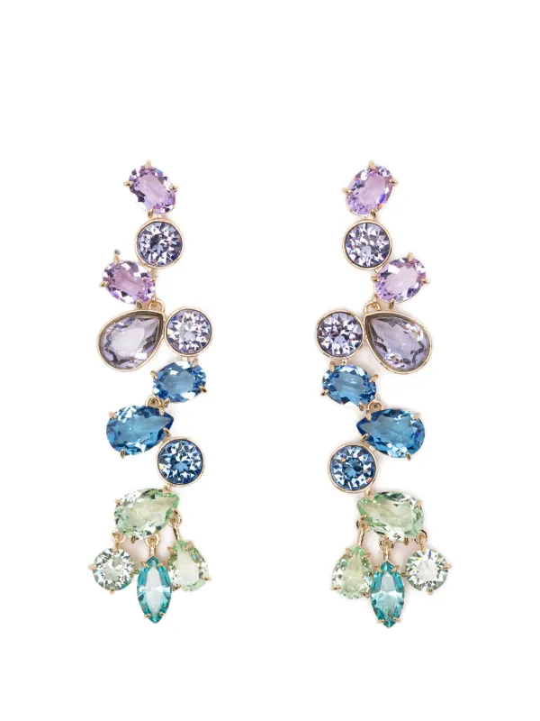 未使用品★スワロフスキーSwarovski Gemaコレクション ドロップピアス Swarovski Gema ドロップピアス | ゴールドトーン | FARFETCH JP