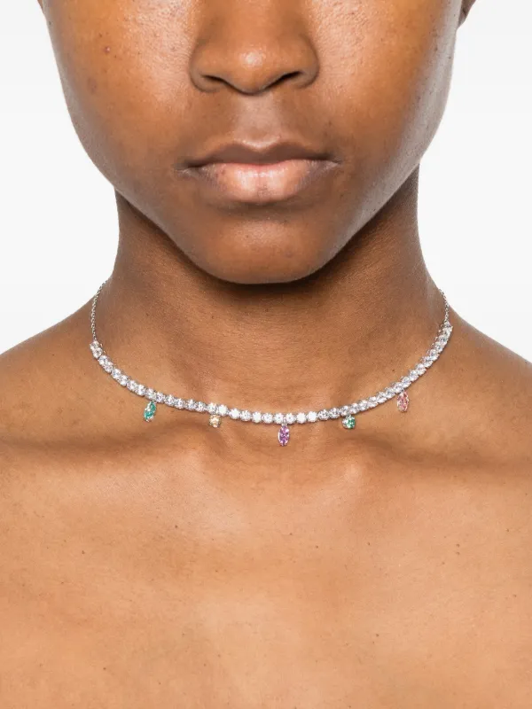 Swarovski x Ariana Grande Capsule Tennis Necklace | Silver
