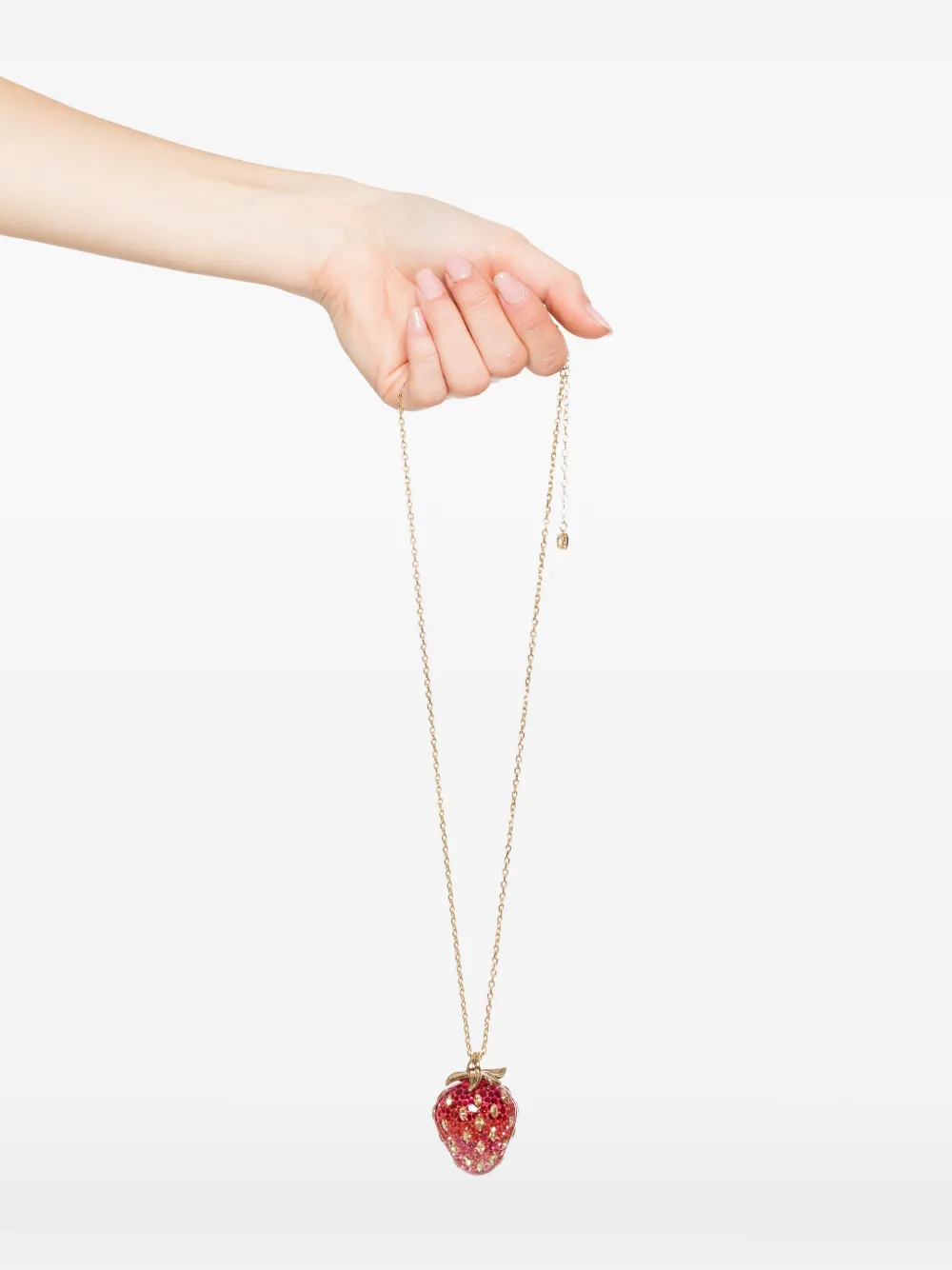 strawberry-pendant necklace