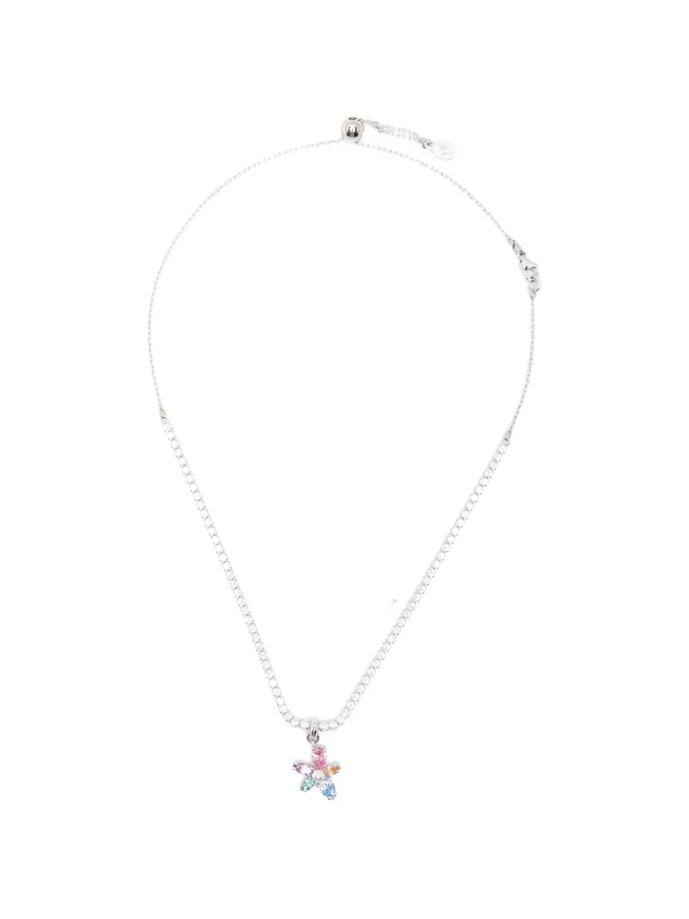 Swarovski x Ariana Grande flower-pedant necklace - Argento