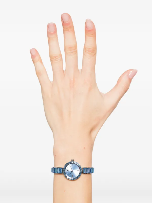 Swarovski Matrix Bangle Watch | Blue | FARFETCH