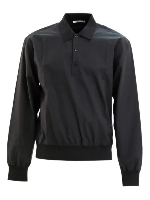 Prada long-sleeve Button Polo Shirt | Blue | FARFETCH