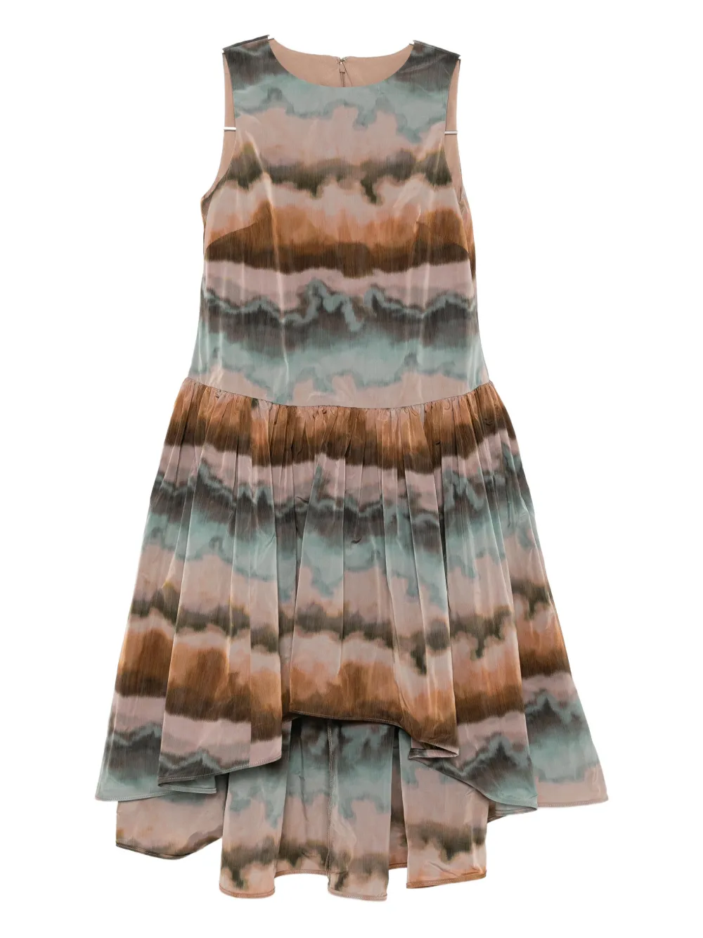 Amsale printed taffeta dress - Toni neutri