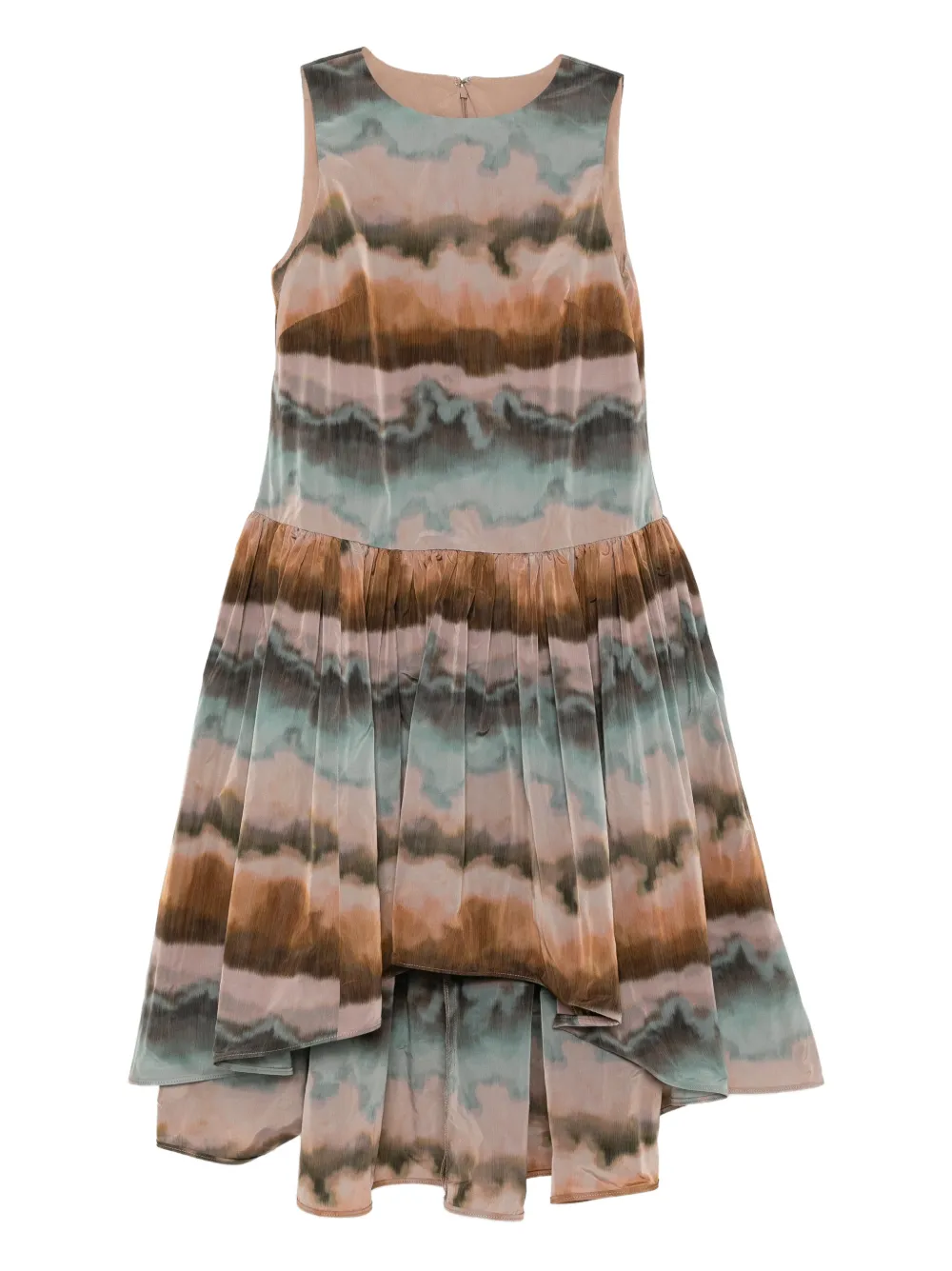 Amsale printed taffeta dress - Toni neutri