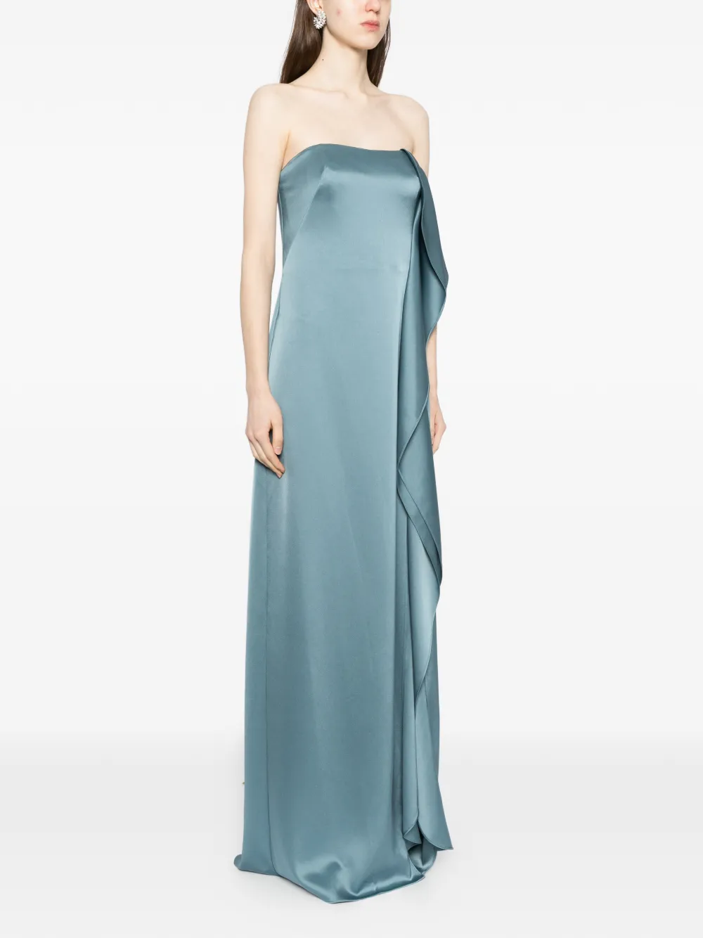  Amsale Cascade Maxi Dress - Blue 