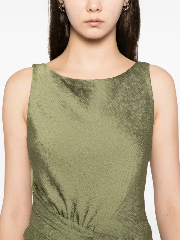 green emerald velvet dress Amsale Bridesmaid Dress Sariah GB255S Truffle