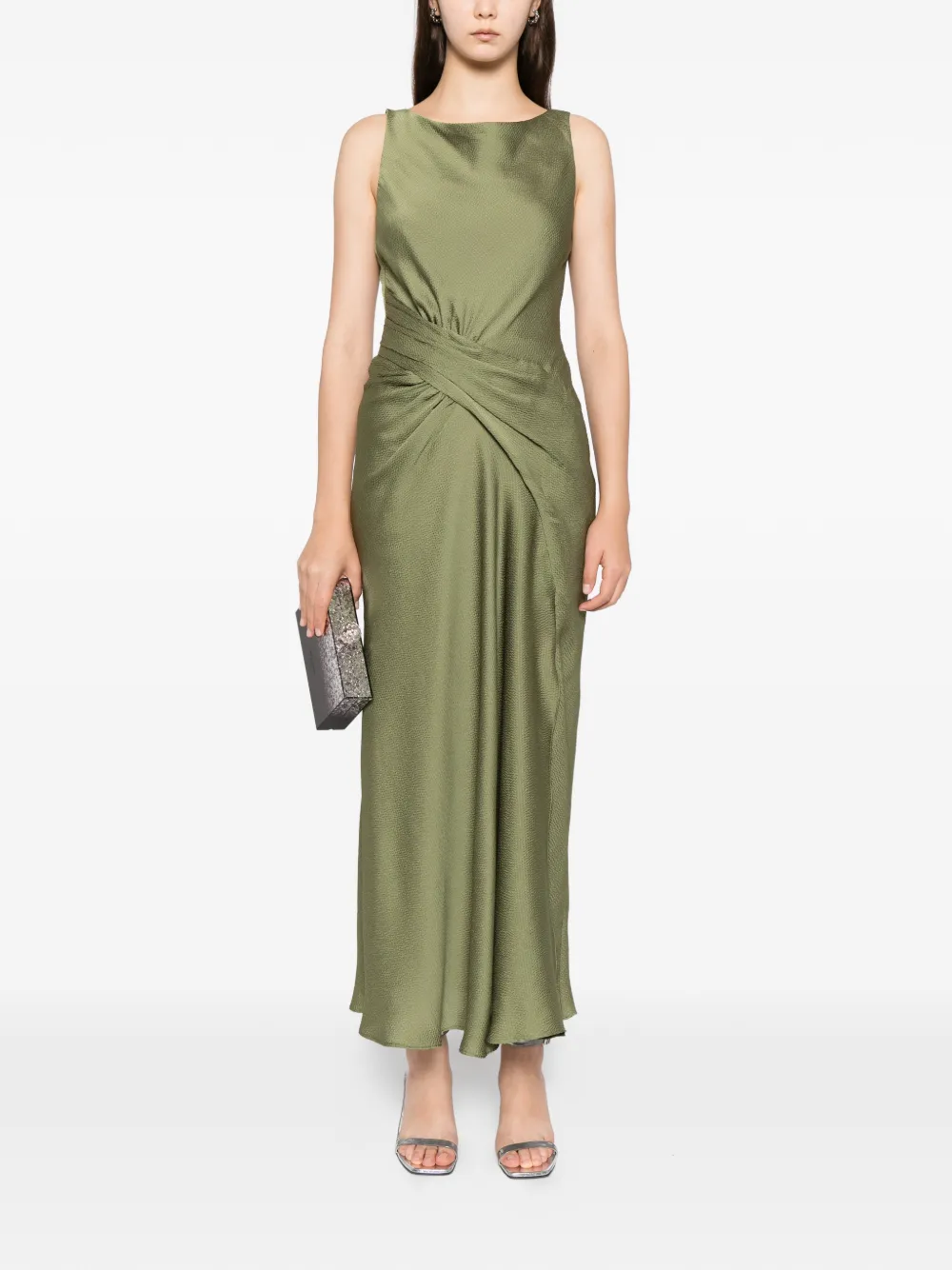 Amsale Satijnen jurk - Groen