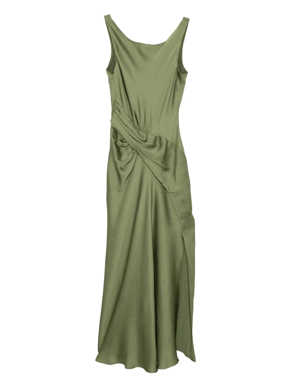 Amsale hammered satin dress Groen