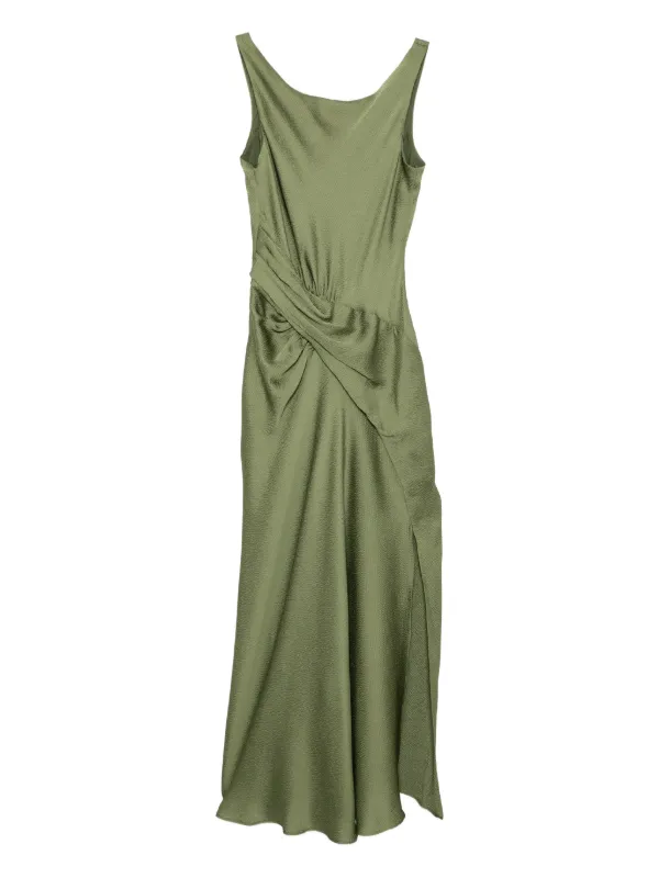 Amsale Women's Gathered Satin Cocktail Dress - Moss