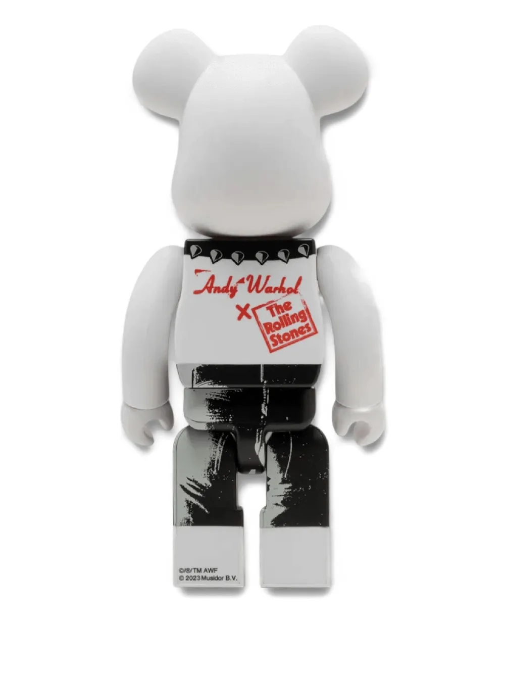 Medicom Toy X Andy Warhol X Rolling Stones Sticky Fingers Be@rbrick Figure 1000% In White
