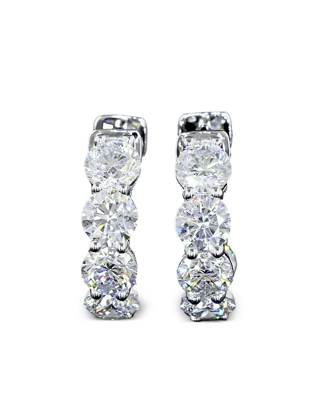 Jewels Aficionado 14K white gold huggie earrings - Argento