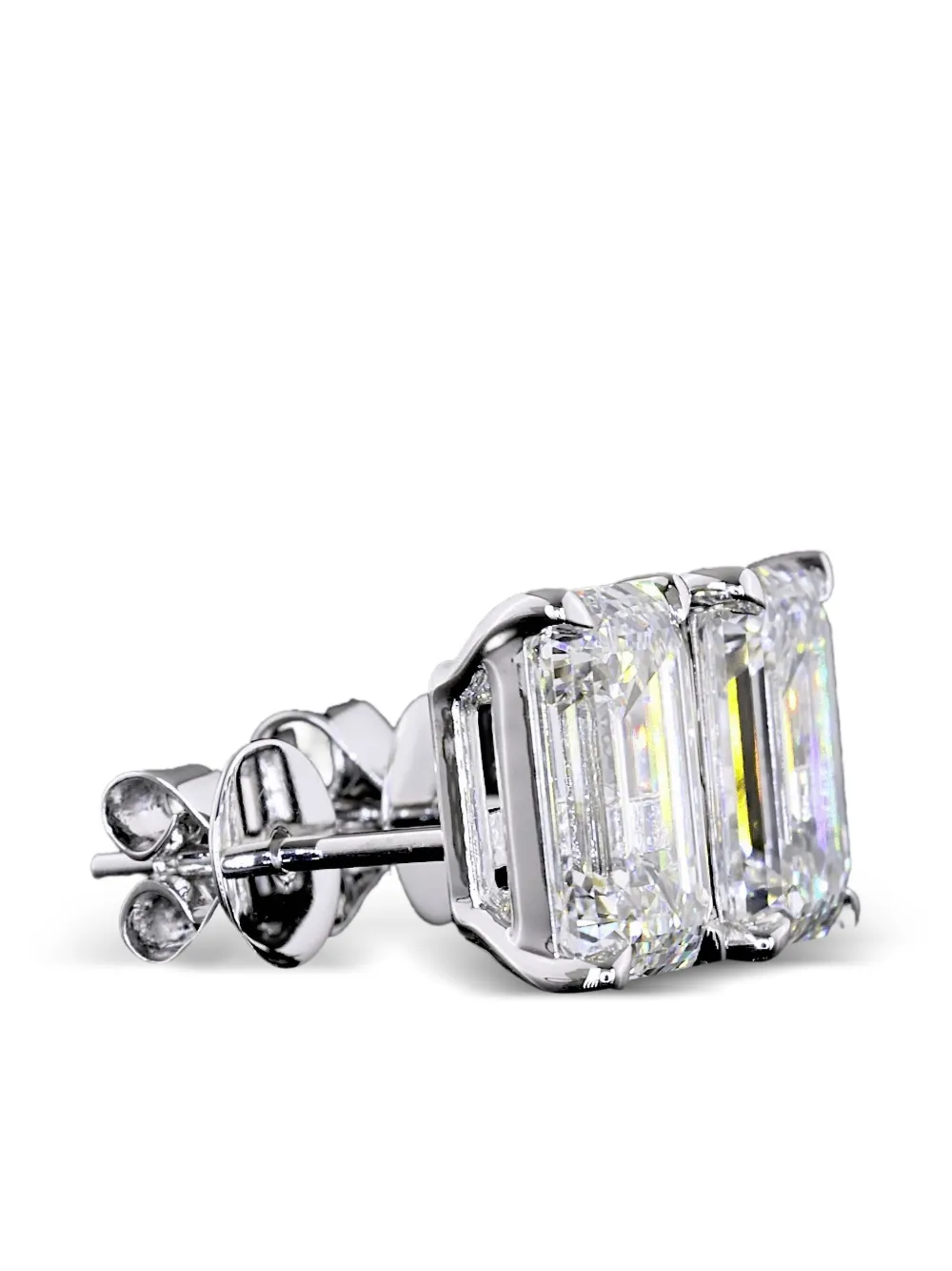 14k White Gold Diamond Stud Earrings