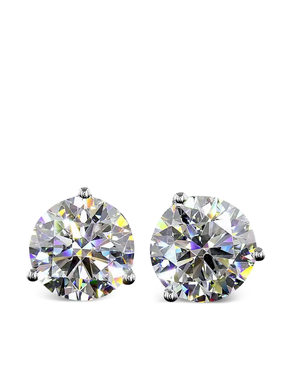 Jewels Aficionado 14K white gold stud diamond earrings - シルバートーン