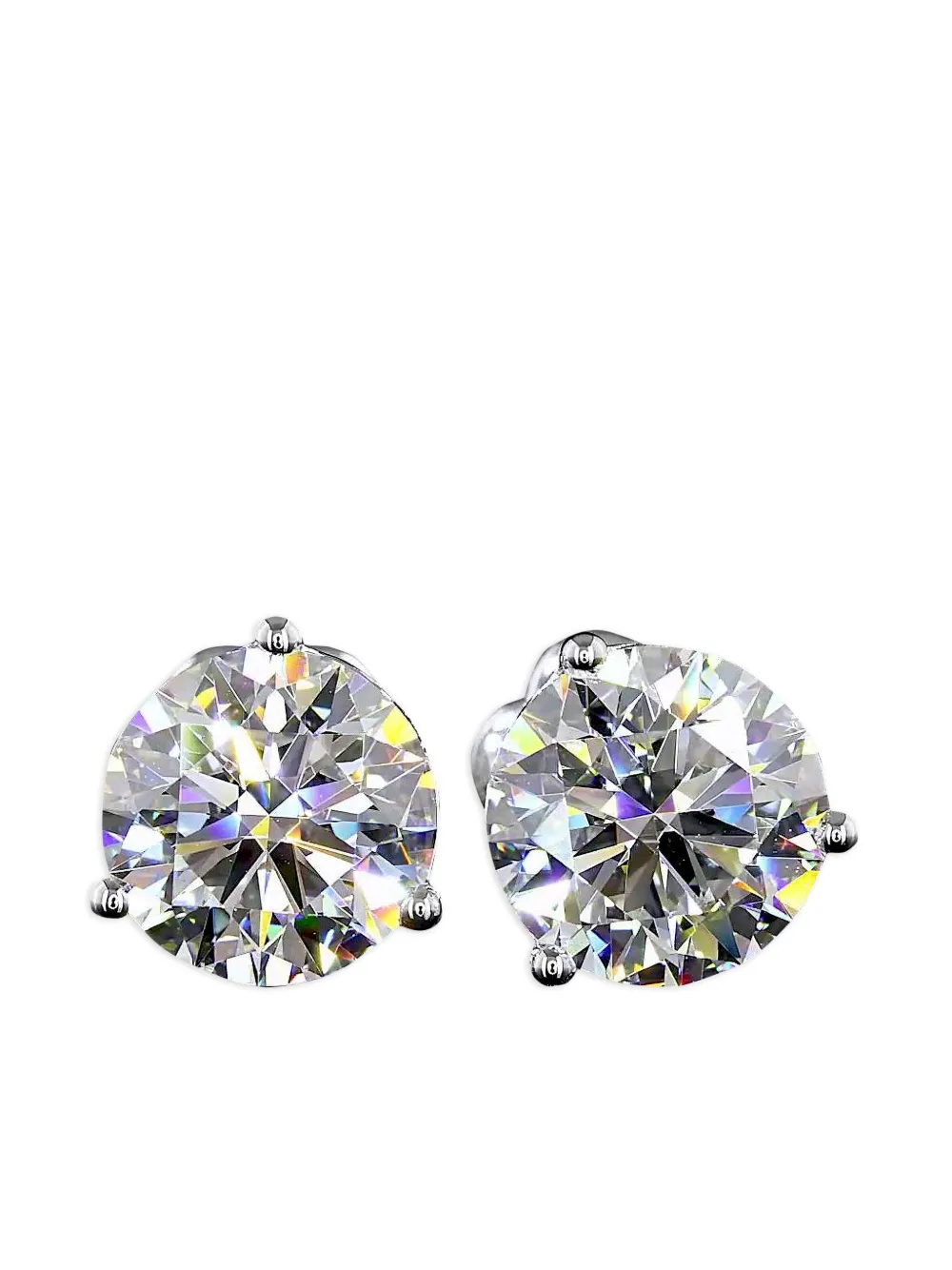 Jewels Aficionado 14K white gold diamond stud earrings - シルバートーン