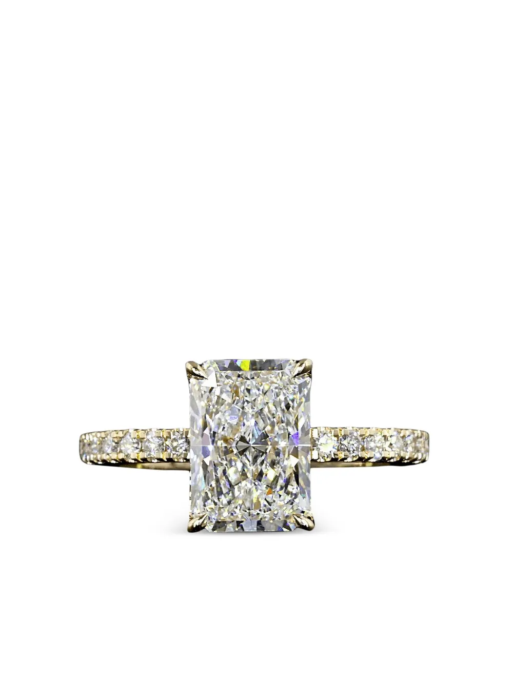 Jewels Aficionado 14K yellow gold Radiant diamond ring - ゴールドトーン Jewels Aficionado 14K yellow gold Radiant diamond ring - ゴールドトーン