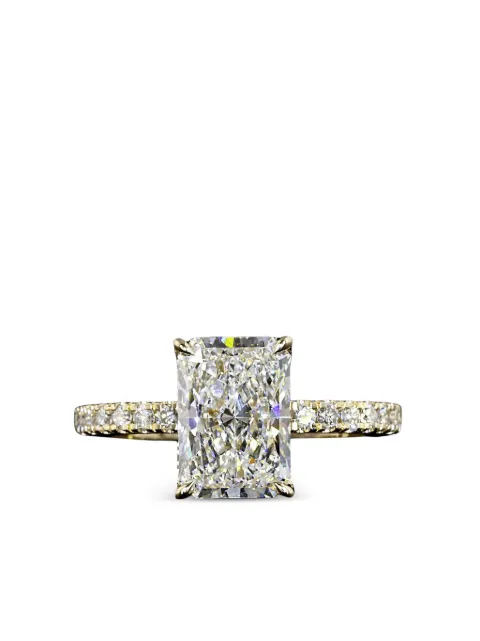 Jewels Aficionado 14K yellow gold Radiant diamond ring