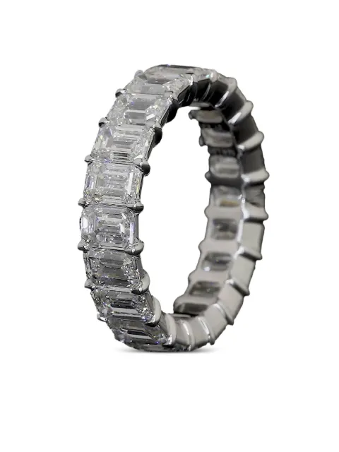 Jewels Aficionado 14K white gold Eternity diamond ring