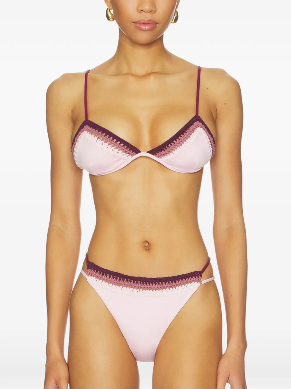 Leslie Amon Bikinitop met zoom Roze