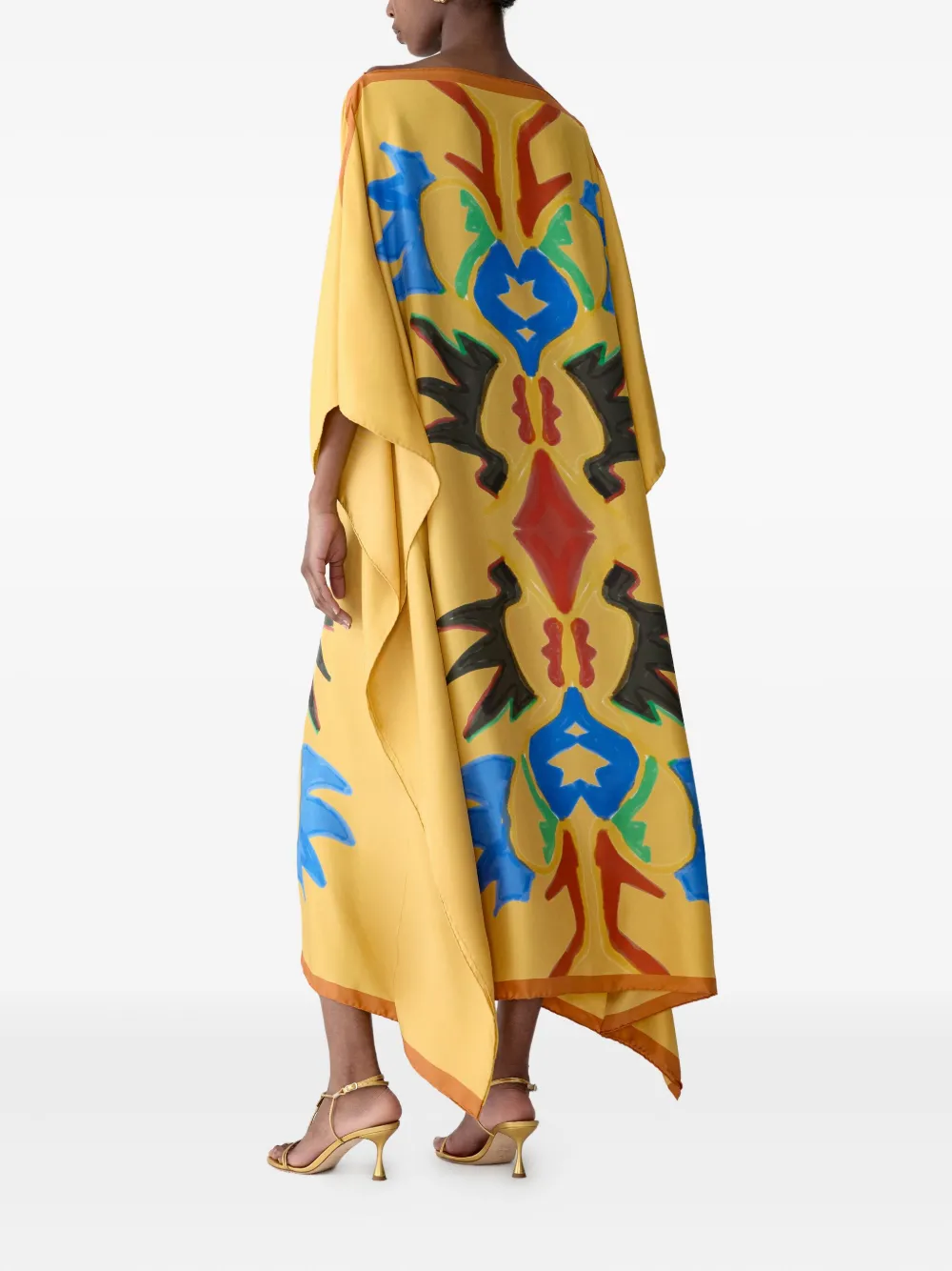 Carolina Herrera Rianna + Nina Printed Caftan In Yellow
