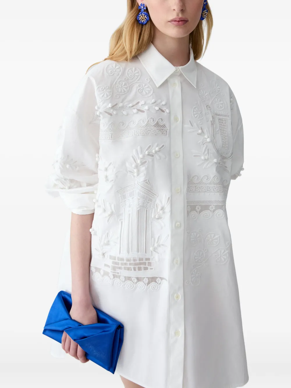 Carolina Herrera Blouse met borduurwerk Wit