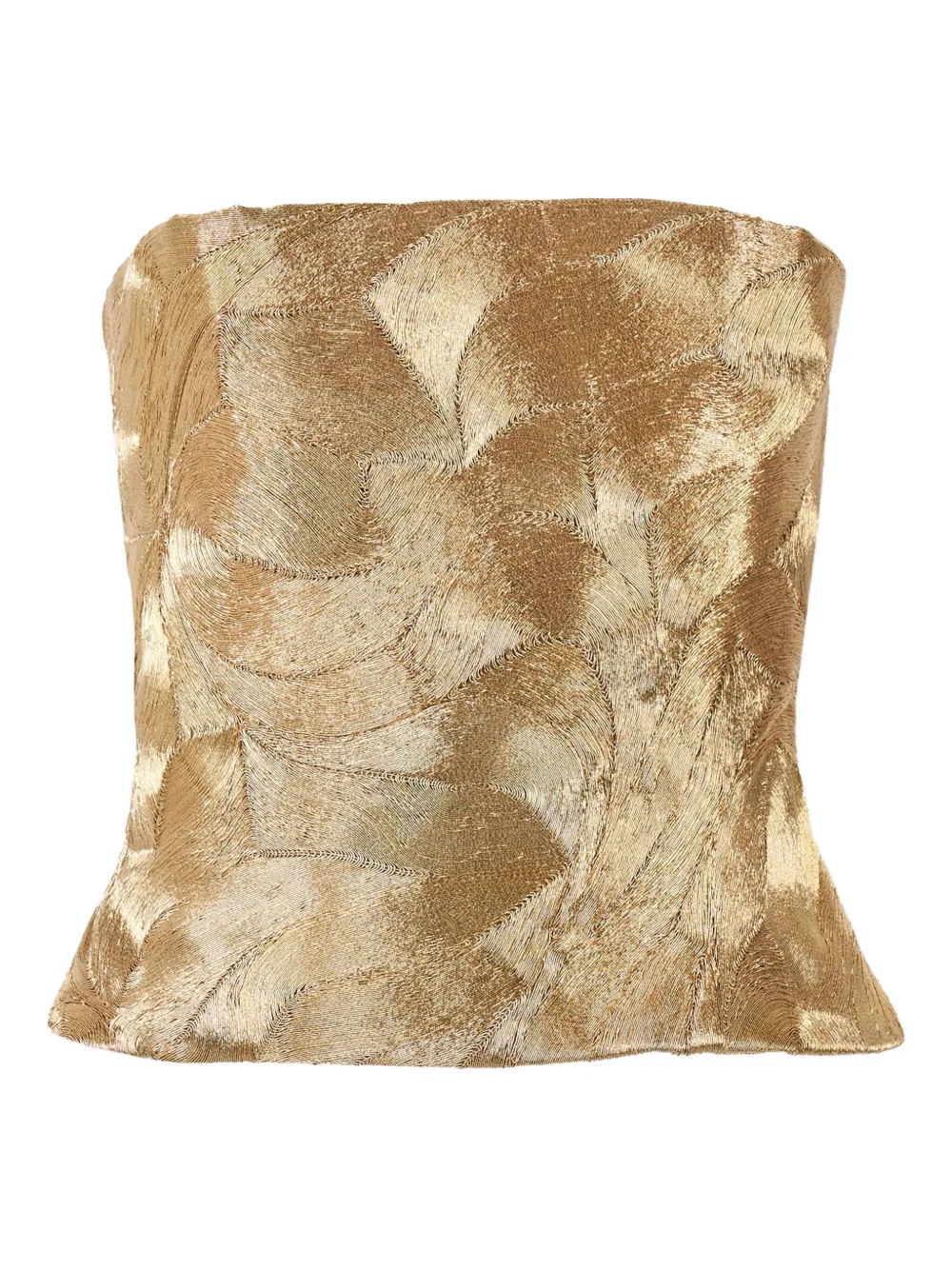 Carolina Herrera Top con ricamo - Oro