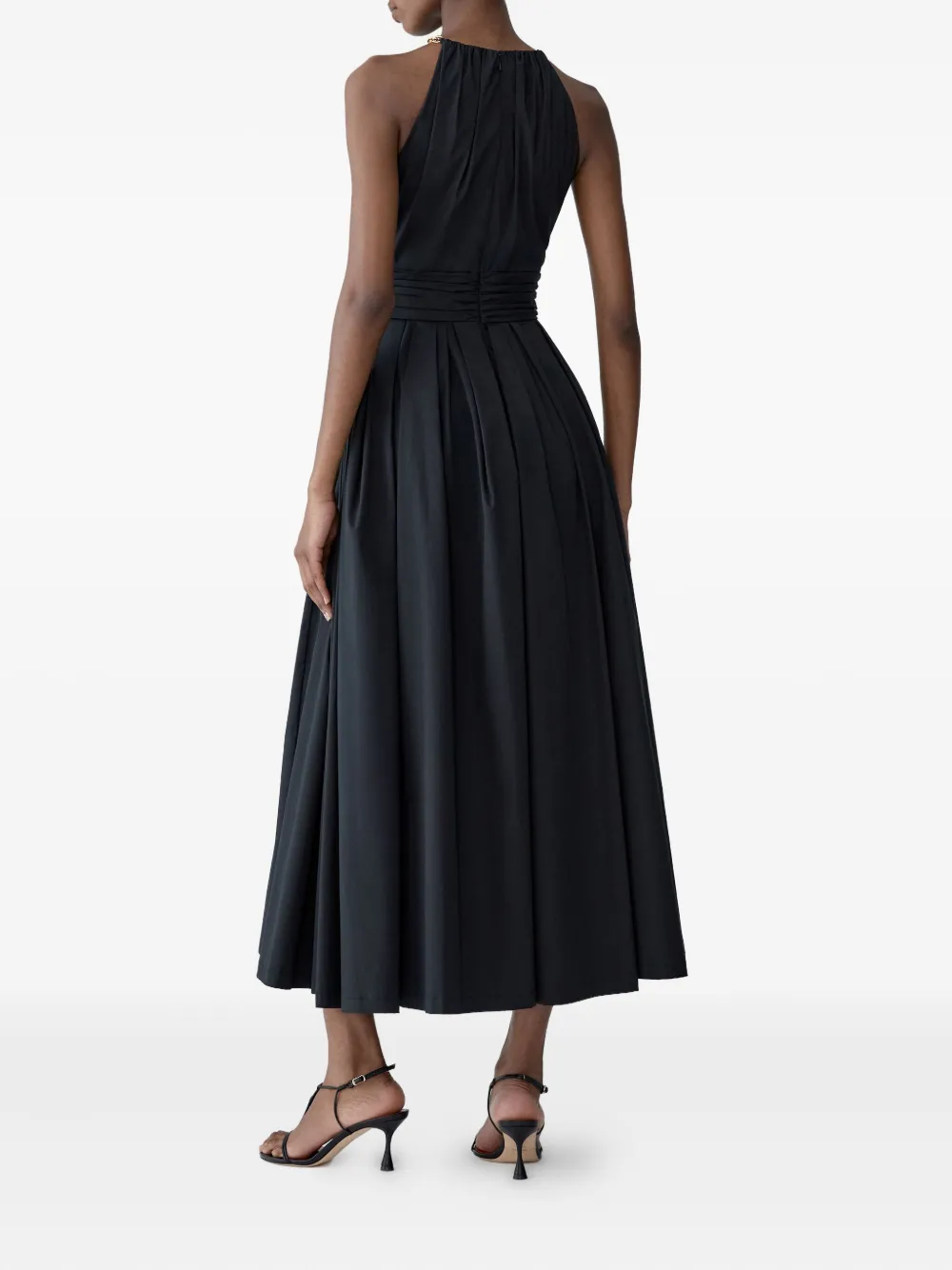 Carolina Herrera Midi-jurk met kettingdetail en halternek Zwart