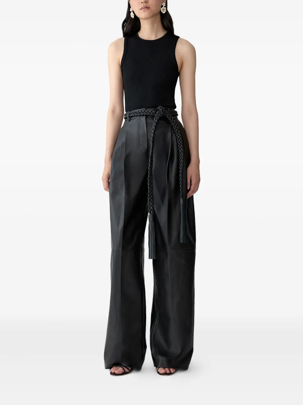 Carolina Herrera Ribbed Tank Top In Black