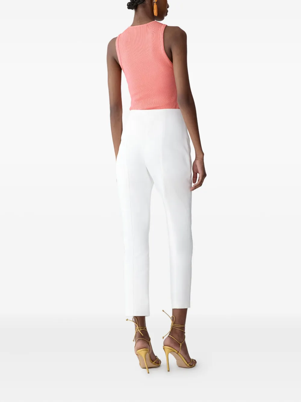 Carolina Herrera Ribbed Tank Top In Pink