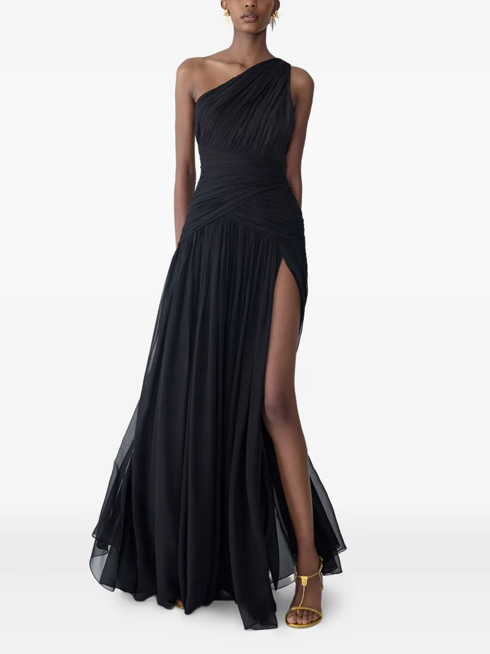 Carolina Herrera Asymmetrische avondjurk Zwart