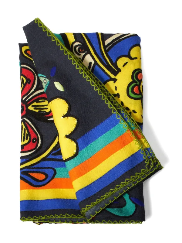 Carolina Herrera X Rianna + Nina Printed Scarf in Black