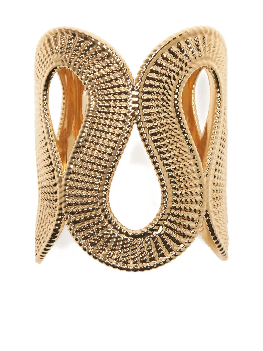 Carolina Herrera Bracciale rigido ondulato - Oro