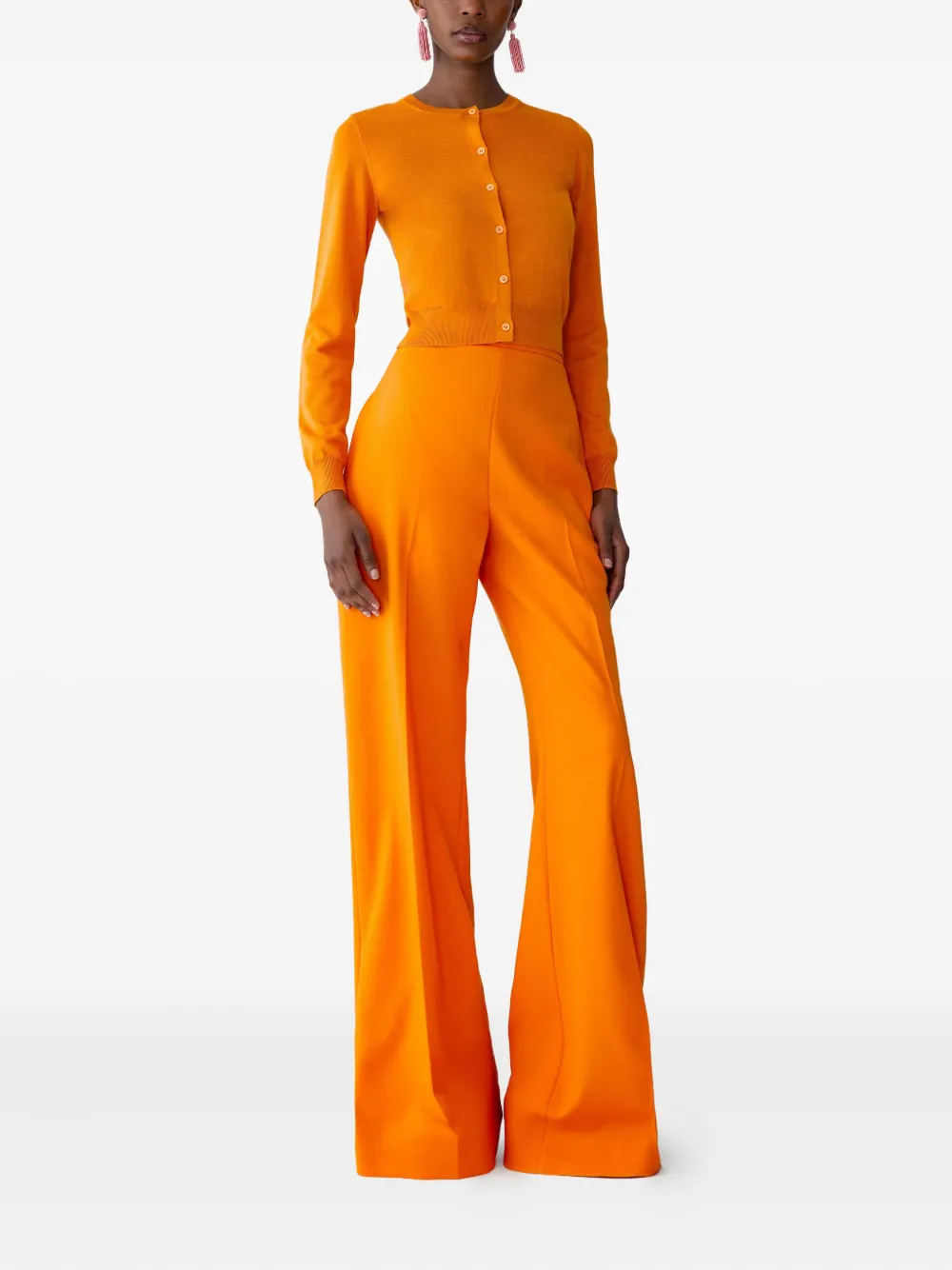 Carolina Herrera Vest met ronde hals Oranje