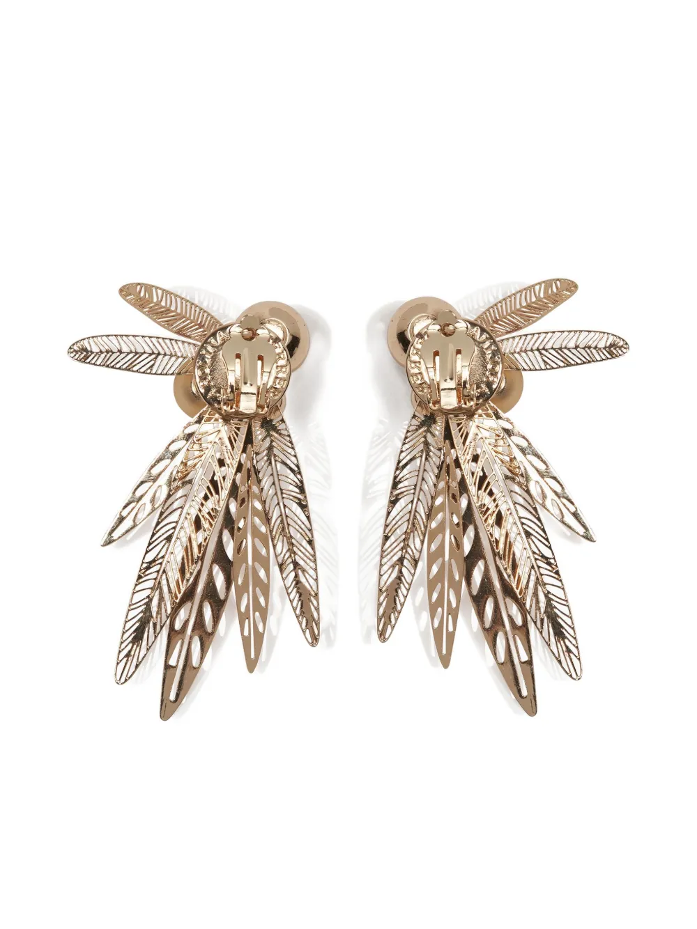 Carolina Herrera Olive Leaf Earrings In Gold