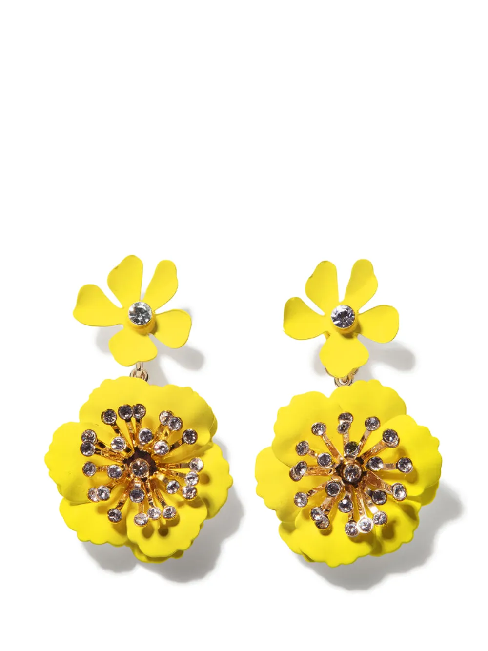 Carolina Herrera floral-design dangle earrings - Giallo