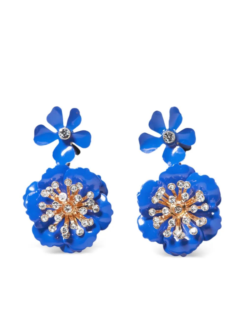 Carolina Herrera フローラル ピアス - ゴールドトーン