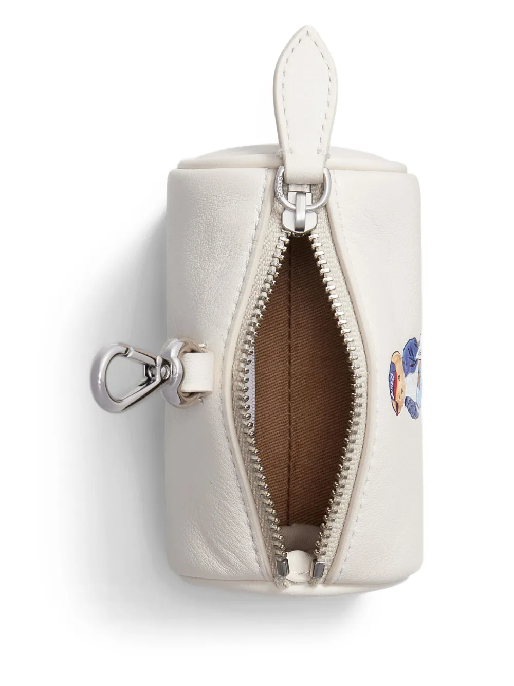 Polo Ralph Lauren Polo Bear Leather Coin Pouch In White