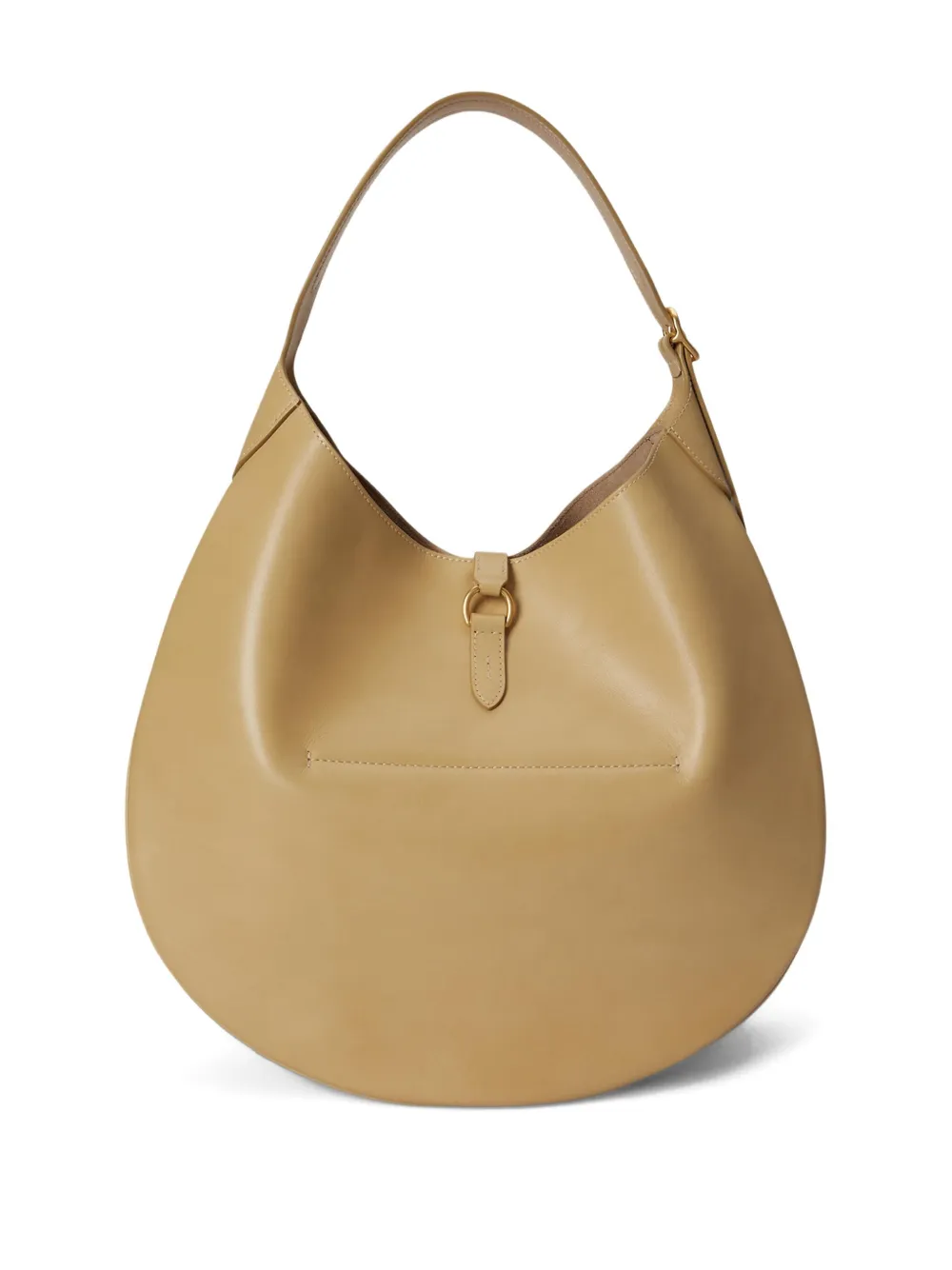 Polo Ralph Lauren Pony-plaque Leather Shoulder Bag In Brown