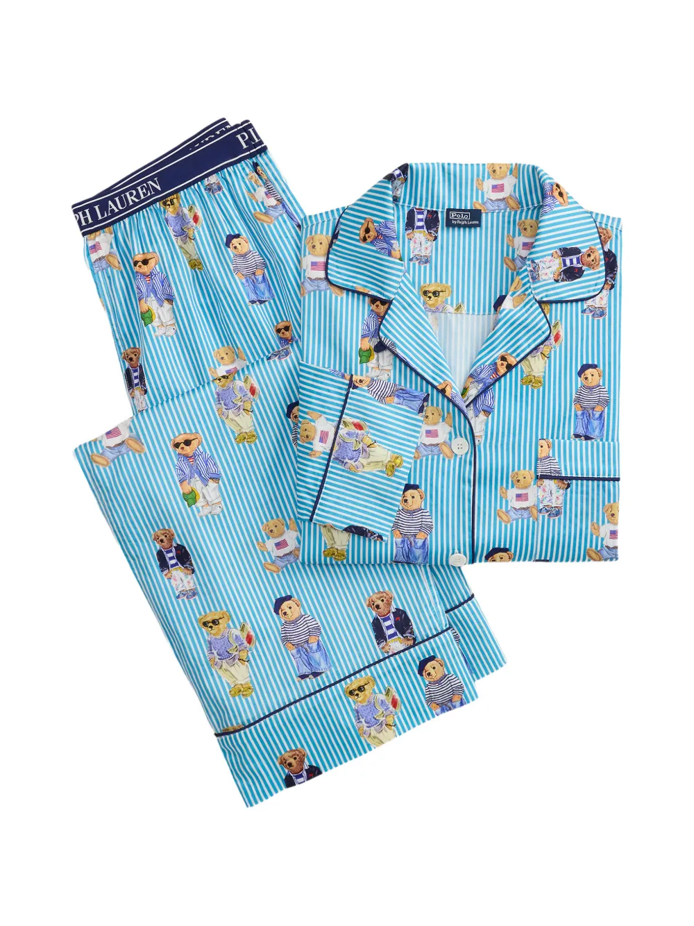 Polo Ralph Lauren striped printed pyjamas (set of two) - Blau