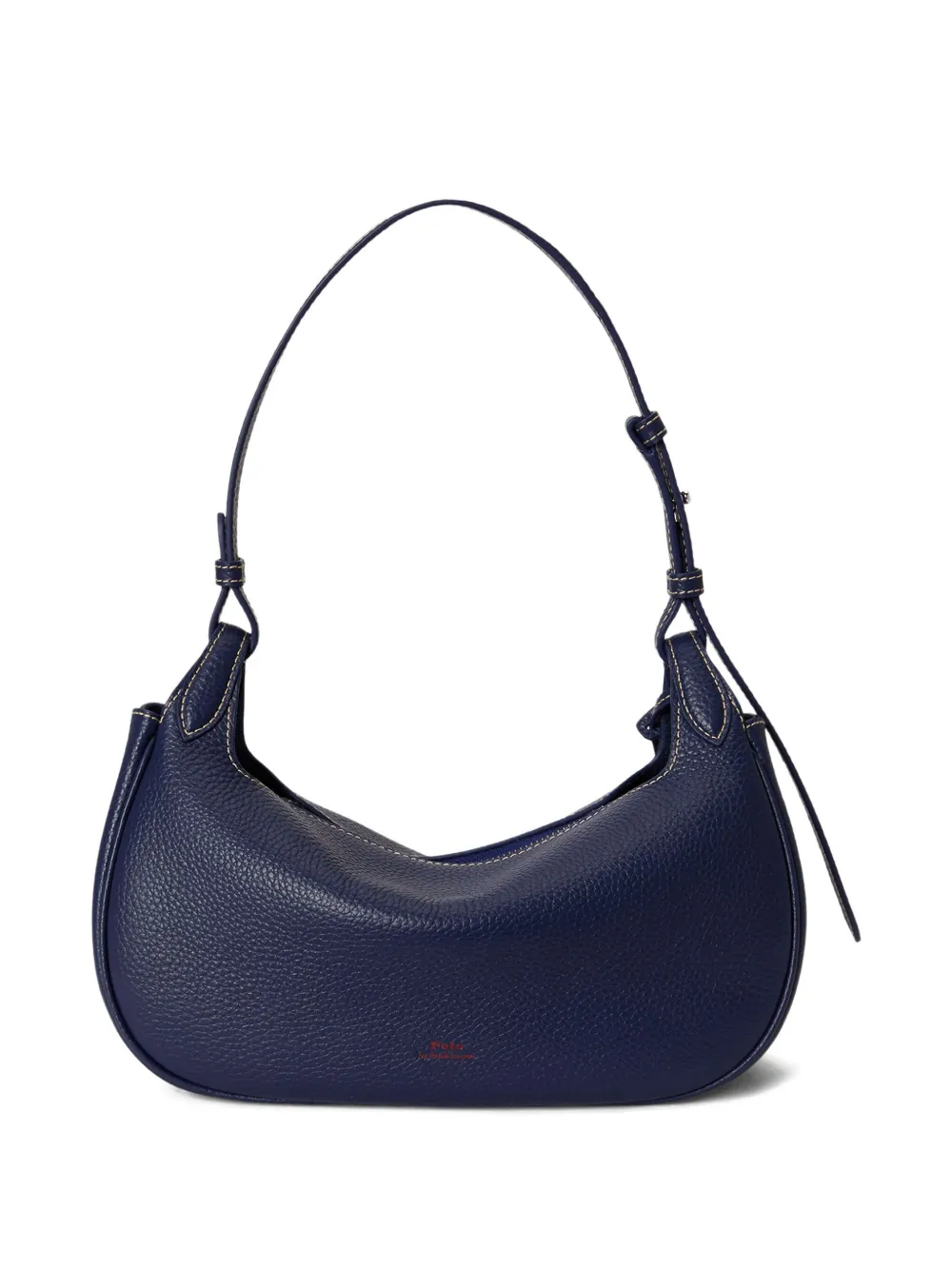 Polo Ralph Lauren Ebbled Pony Leather Shoulder Bag In Blue