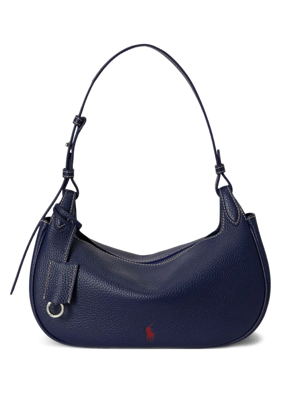 Polo Ralph Lauren Ebbled Pony Leather Shoulder Bag In Blue