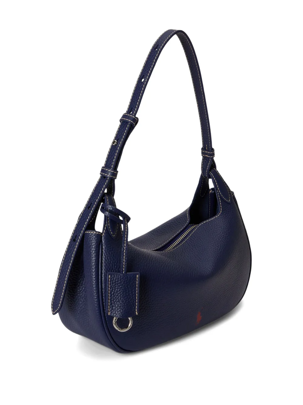 Polo Ralph Lauren Ebbled Pony Leather Shoulder Bag In Blue