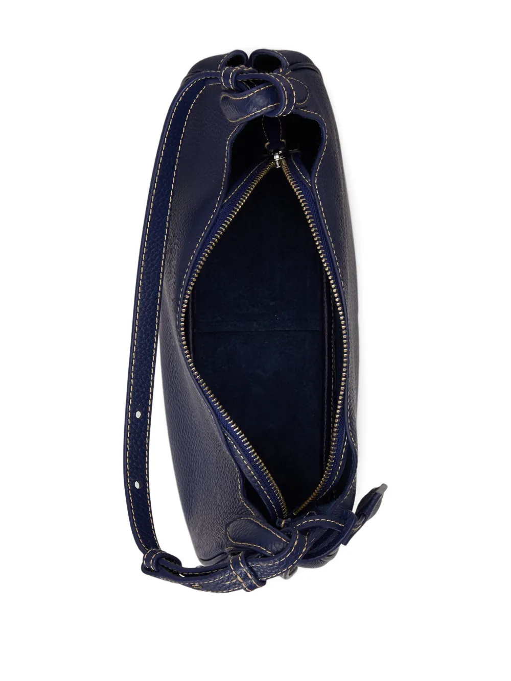 Polo Ralph Lauren Ebbled Pony Leather Shoulder Bag In Blue