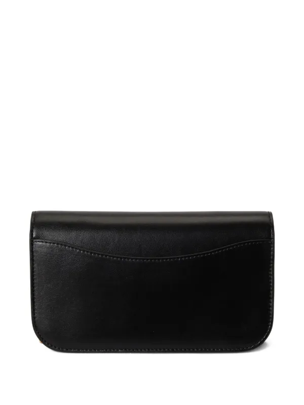 Polo Ralph Lauren Polo ID Leather Clutch Bag | Black | FARFETCH