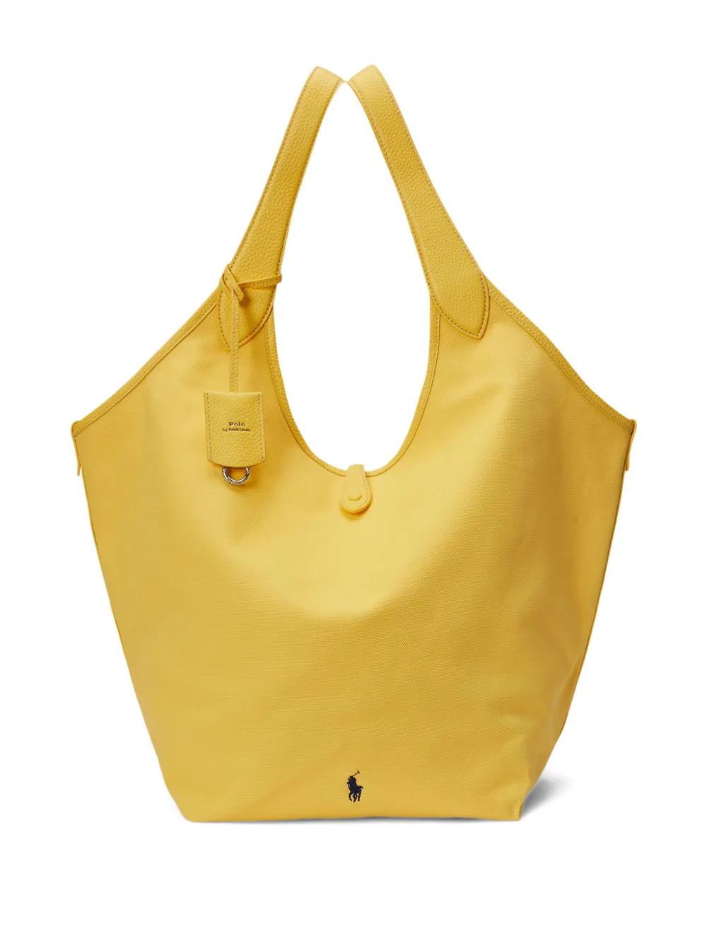 Polo Ralph Lauren Removable-pouch Leather Tote Bag In Yellow