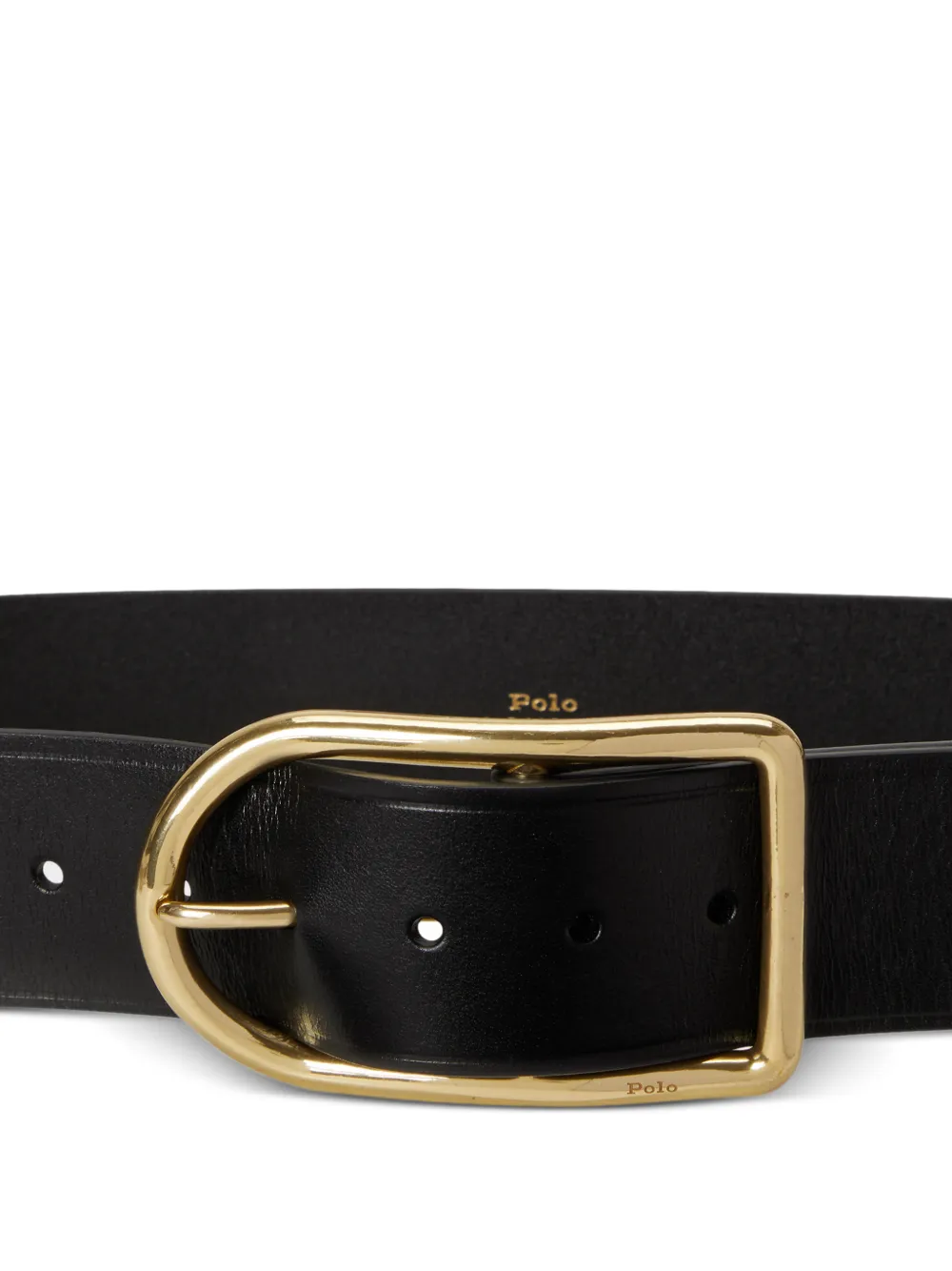Polo Ralph Lauren 50 mm leren gespriem Zwart