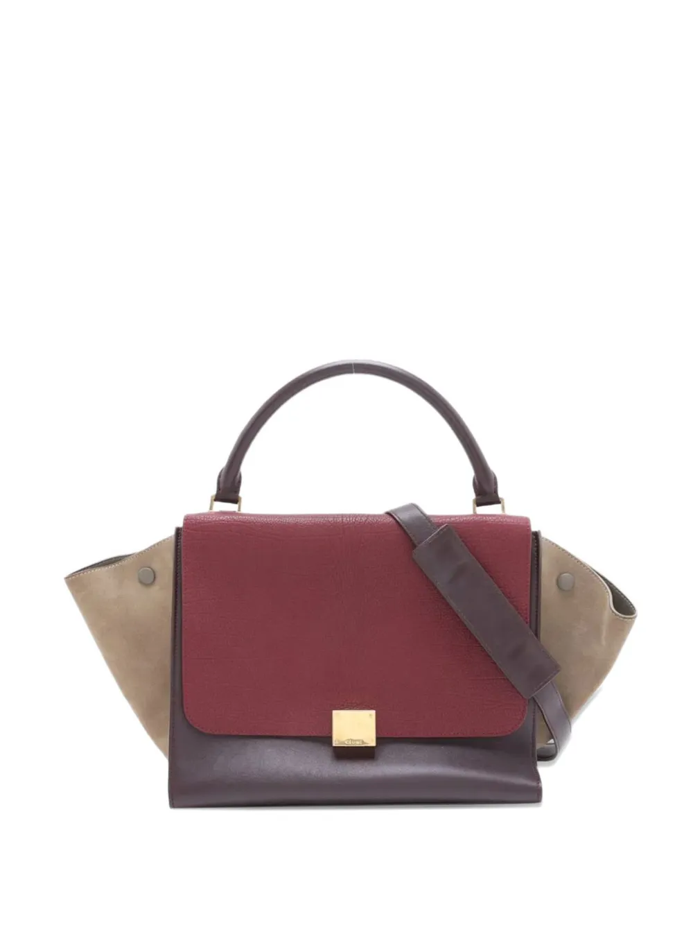 CELINE Pre-owned Trapeze Two-way Leather Tote Bag In Brown