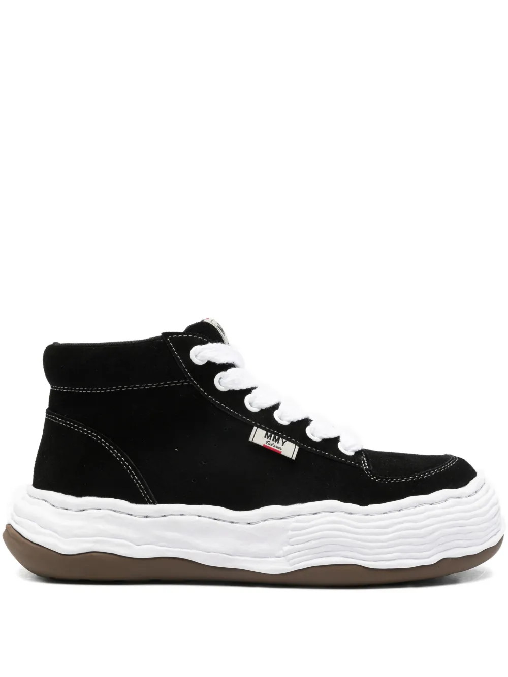 Miharayasuhiro Oliver Suede High-top Sneakers In Black