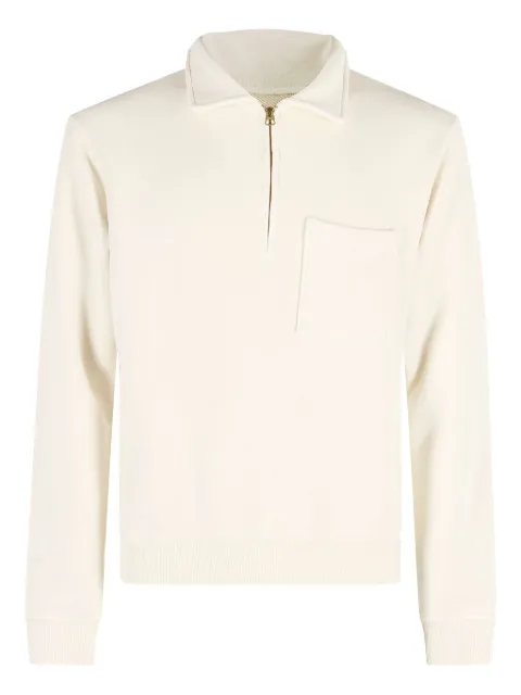 Fortela chest-pocket half-zipped sweatshirt